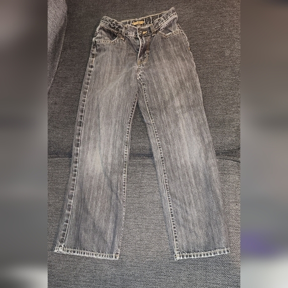 Boys 12 slim Old Navy Faded Black Bootcut Jeans - Picture 1 of 9